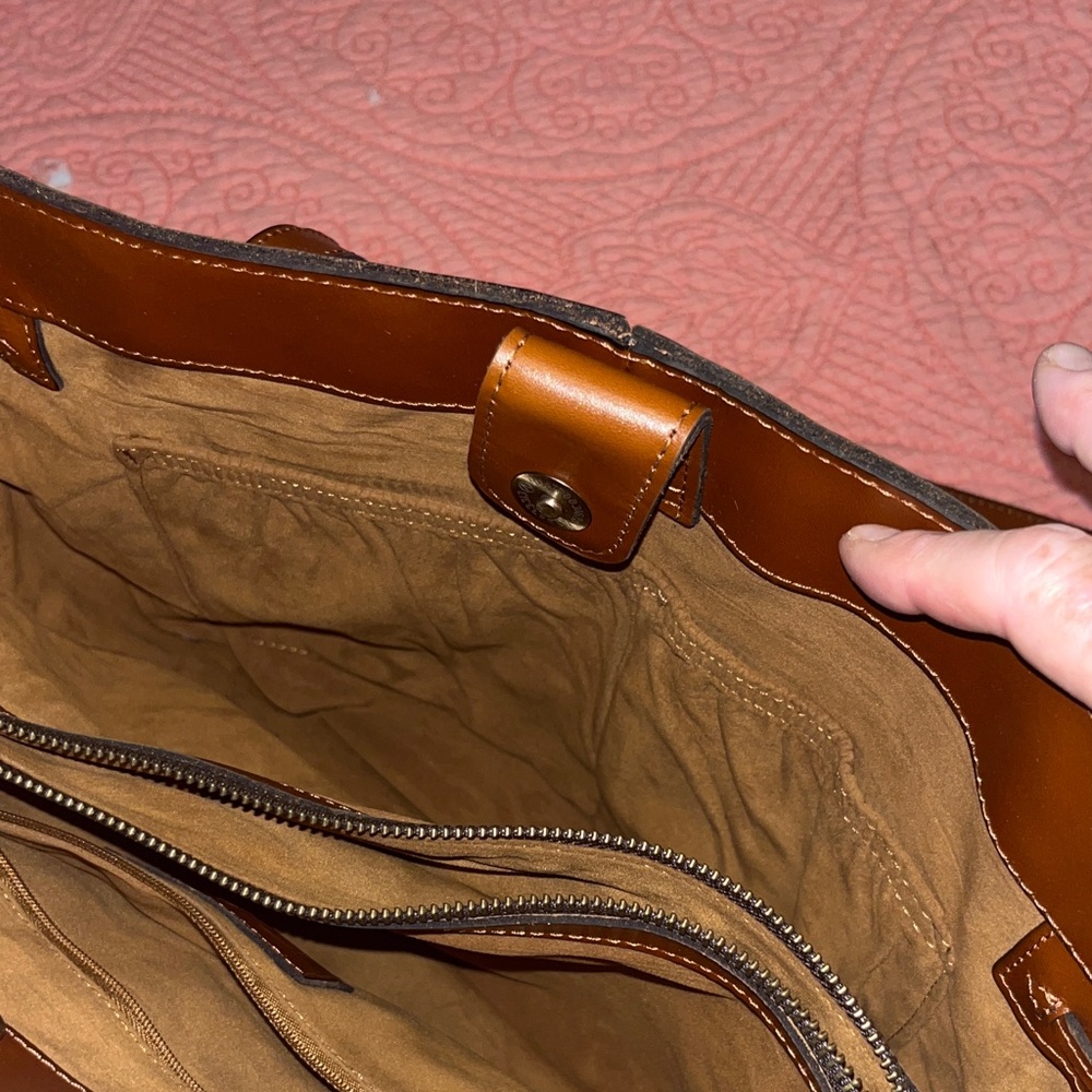 Patricia Nash Tan Leather Tote Bag purse - Picture 7 of 7